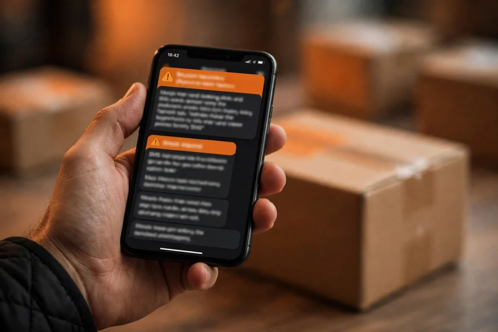 Gefälschte Paket-SMS (Smishing): Nachricht löschen und Sendungsstatus selbst prüfen