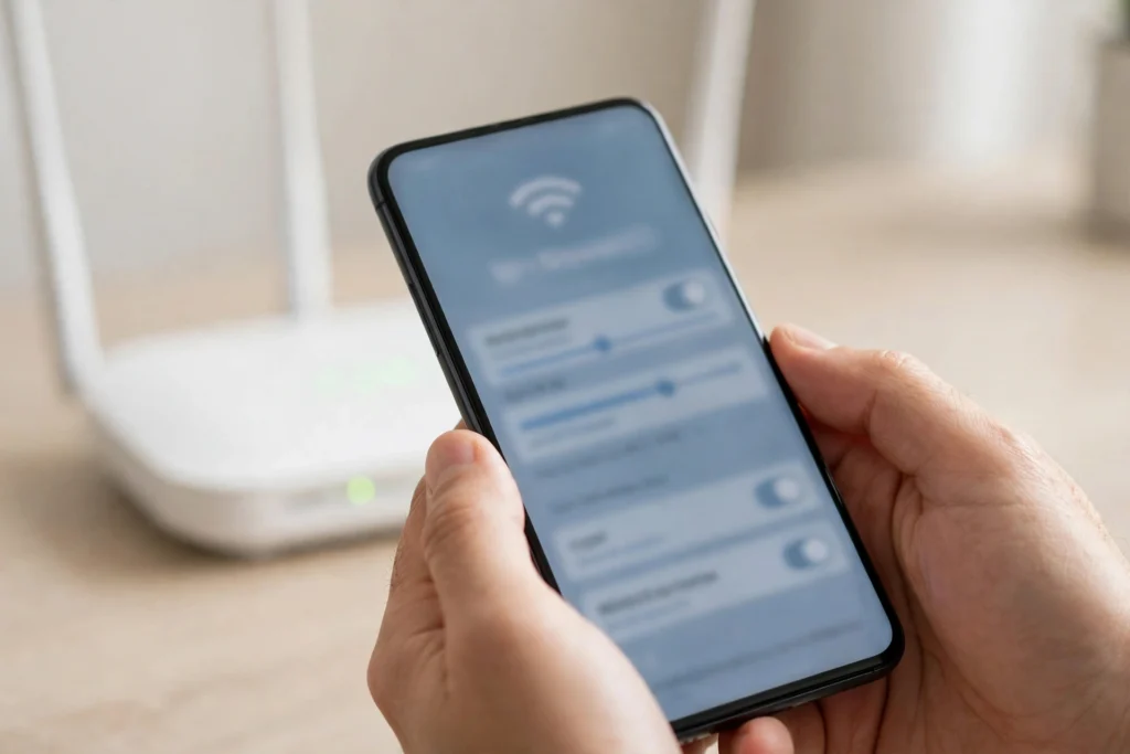WLAN-Einstellungen am Smartphone öffnen