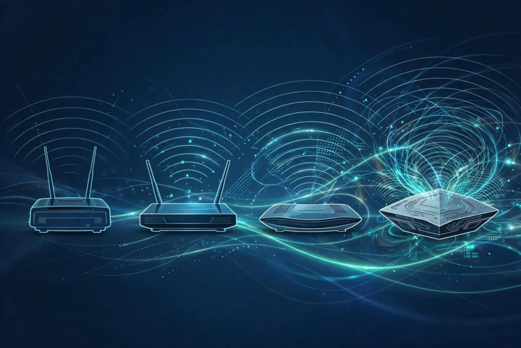 Entwicklung der WLAN-Standards von Wi-Fi 4 bis Wi-Fi 7