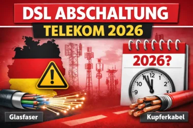 DSL Abschaltung Telekom 2026: Telekom stellt DSL über Kupfer ab und ersetzt es durch Glasfaser-Internet in Deutschland