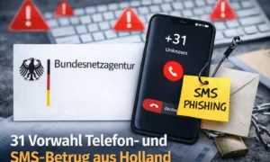 31 Vorwahl Telefon- und SMS-Betrug aus Holland mit unbekanntem +31 Anruf auf Smartphone