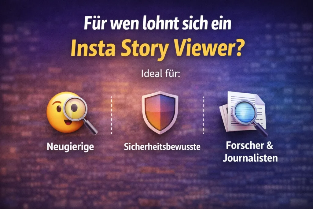 Für wen lohnt sich ein Insta Story Viewer – Nutzung für private Nutzer, Sicherheitsbewusste und Social Media Analyse