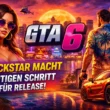 GTA 6 Vice City Szene mit Charakteren und Text Rockstar macht wichtigen Schritt für Release