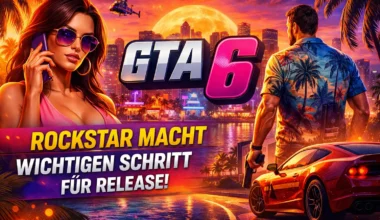 GTA 6 Vice City Szene mit Charakteren und Text Rockstar macht wichtigen Schritt für Release