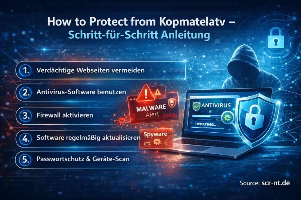 How to protect from kopmatelatv – Schritt-für-Schritt Anleitung zum Schutz vor Malware, Phishing und unsicheren Webseiten (Quelle: scr-nt.de)