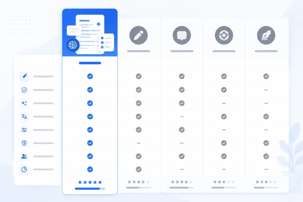 DeepL Write Vergleich mit Grammarly LanguageTool und Duden
