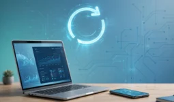 Software-Update auf Laptop und Smartphone