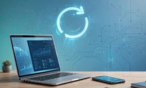 Software-Update auf Laptop und Smartphone