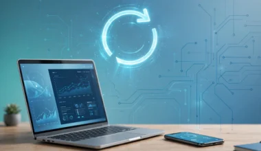Software-Update auf Laptop und Smartphone