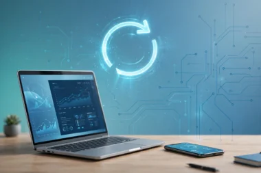 Software-Update auf Laptop und Smartphone