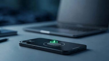 Smartphone mit Fingerabdruck-Login – Passkeys einfach erklärt