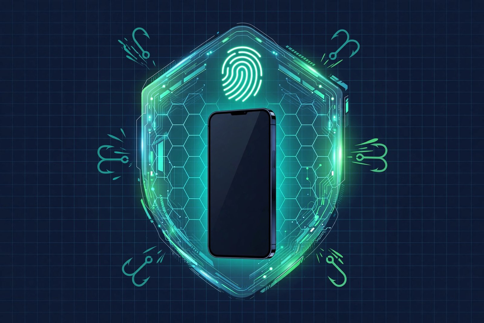 Schutzschild mit Fingerabdruck – Passkeys wehren Phishing ab