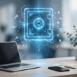 Passwort-Manager auf Smartphone und Laptop mit digitalem Tresor