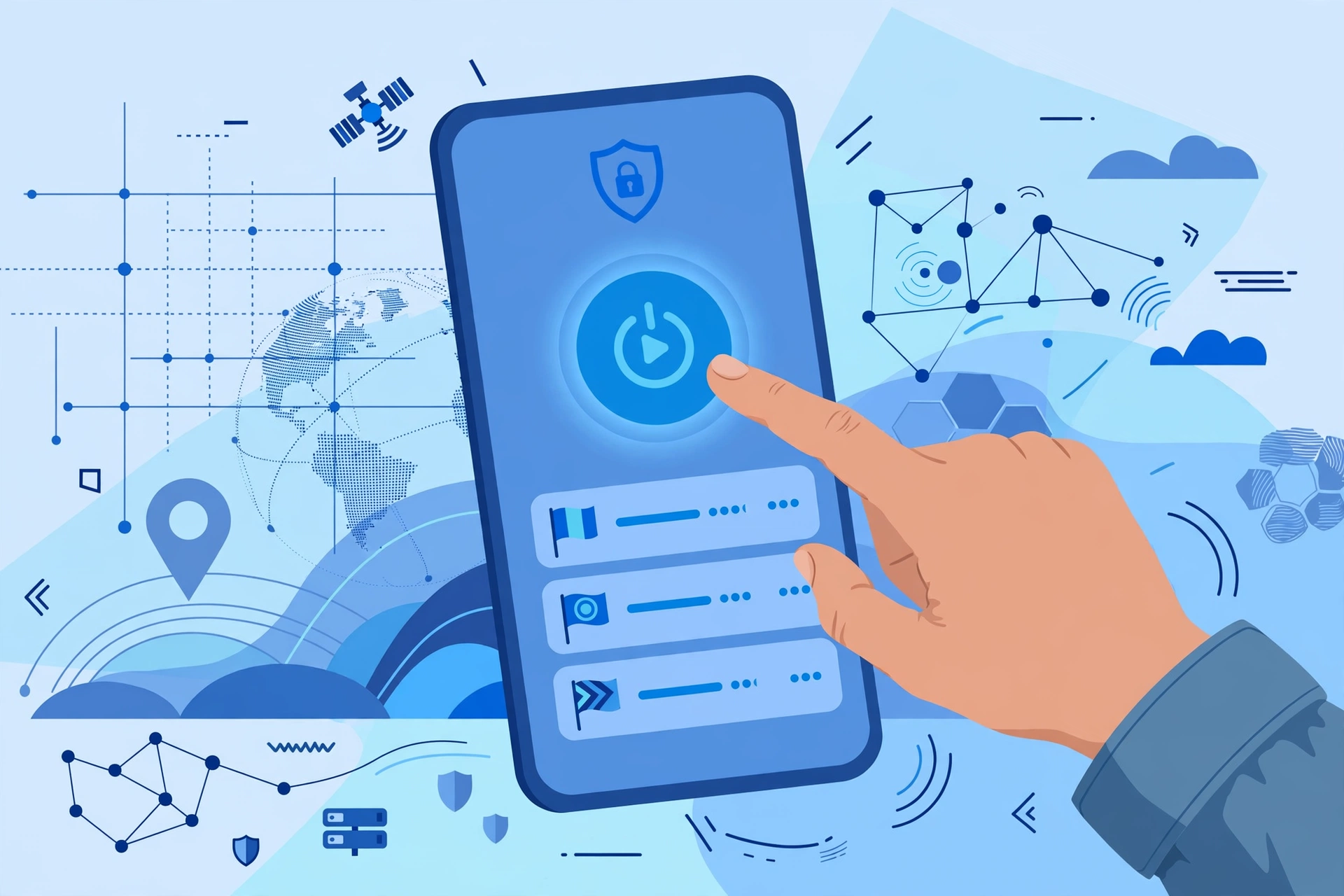 VPN einrichten in wenigen Minuten: App installieren, Server wählen, verbinden.